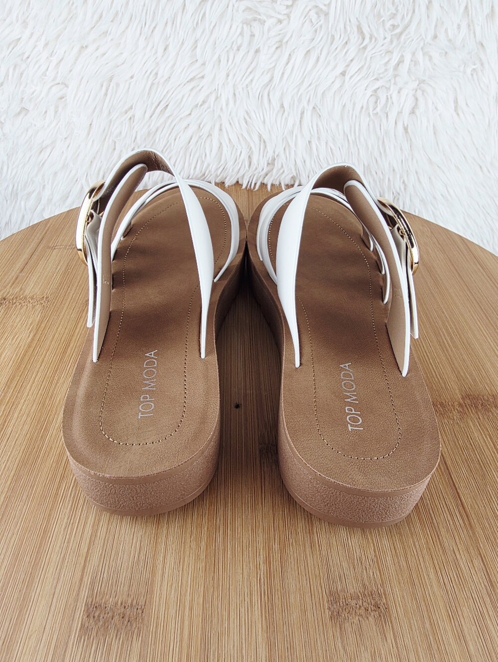 WOMEN'S SLIP ON SANDALS ( OTTO -22 WHITE) - Picture 6 of 9